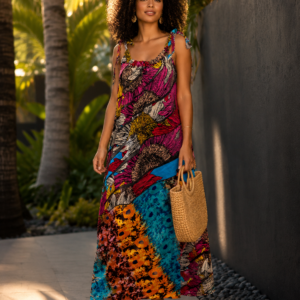 Easy Breezy Strappy Patchwork Dress
