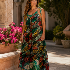 Easy Breezy Strappy Patchwork Dress